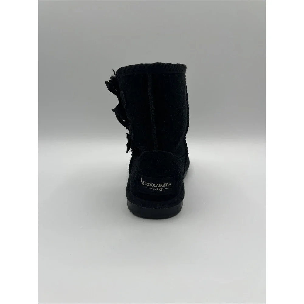 Koolaburra By Ugg Girls Size 8 Victoria‎ Black Suede Boots 1090330